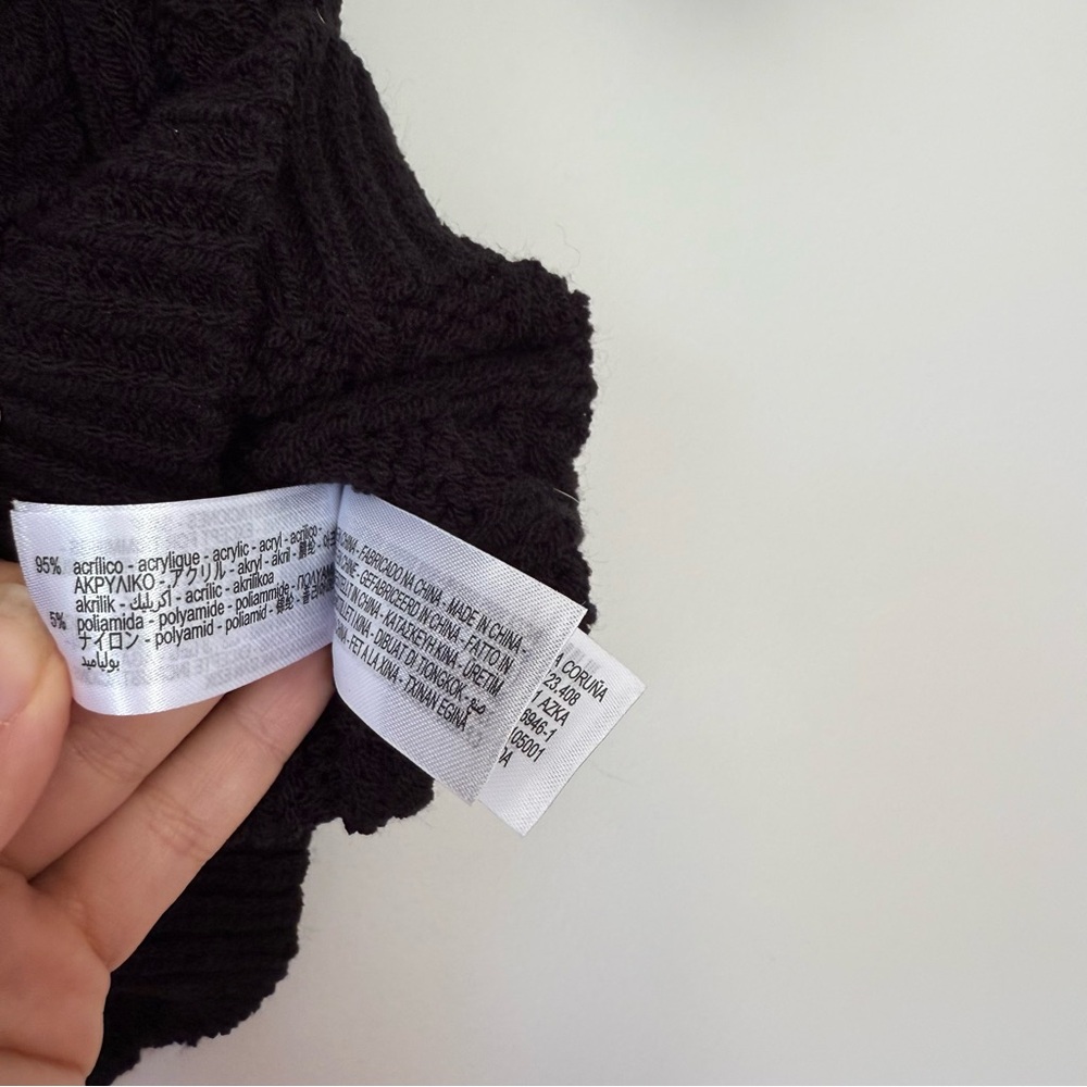 ZARA BEADED CABLE KNIT SWEATER Sz S NWT - Picture 9 of 11